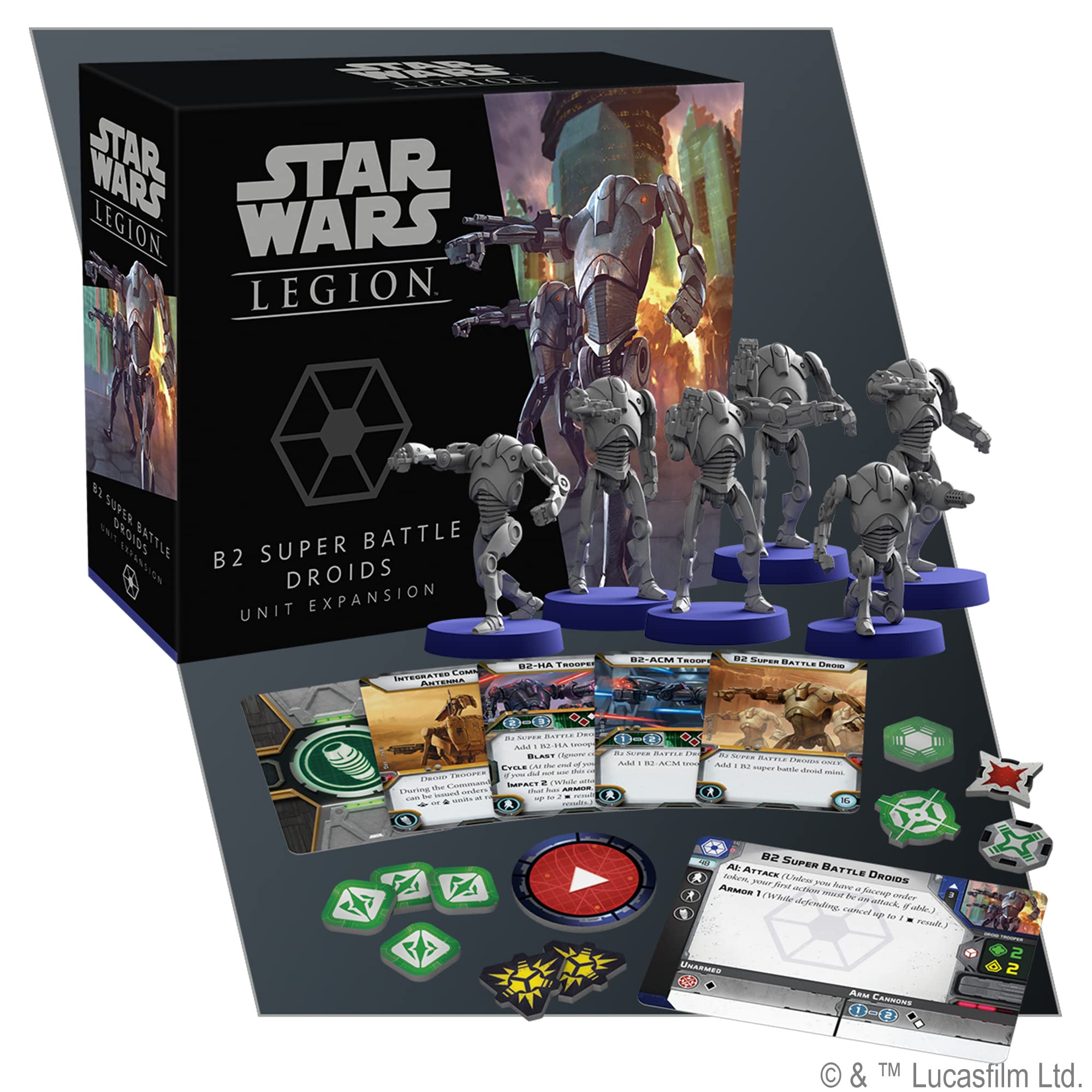 Star Wars: Legion B2 Super Battle Droids Unit Expansion - Unleash Devastating Power! Tabletop Miniatures Strategy Game for Kids & Adults, Ages 14+, 2 Players, 3 Hr Playtime, Made by Atomic Mass Games