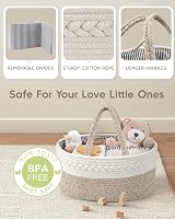 Maliton Nappy Caddy Cotton Rope Newborn Essentials Brown view 5