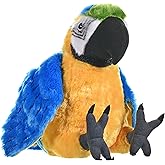 Wild Republic Macaw Parrot Plush, Stuffed Animal, Plush Toy, Gifts For Kids, Cuddlekins 12 Inches,Multi