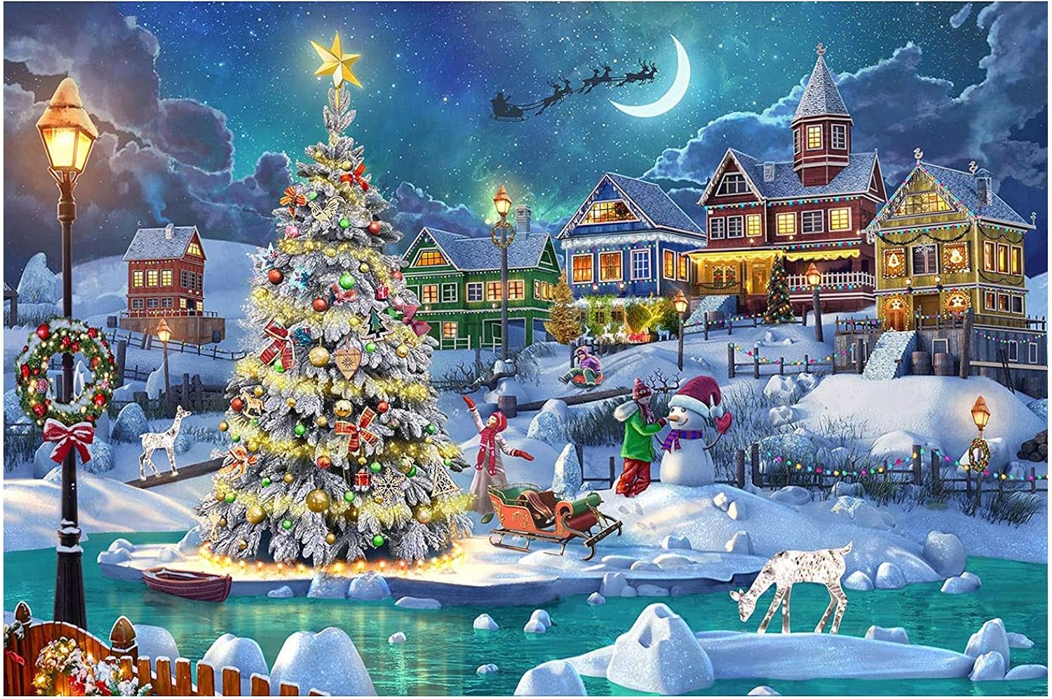 Jigsaw Puzzles For Adults 1000 Pieces Christmas Wood Jigsaw Puzzles 