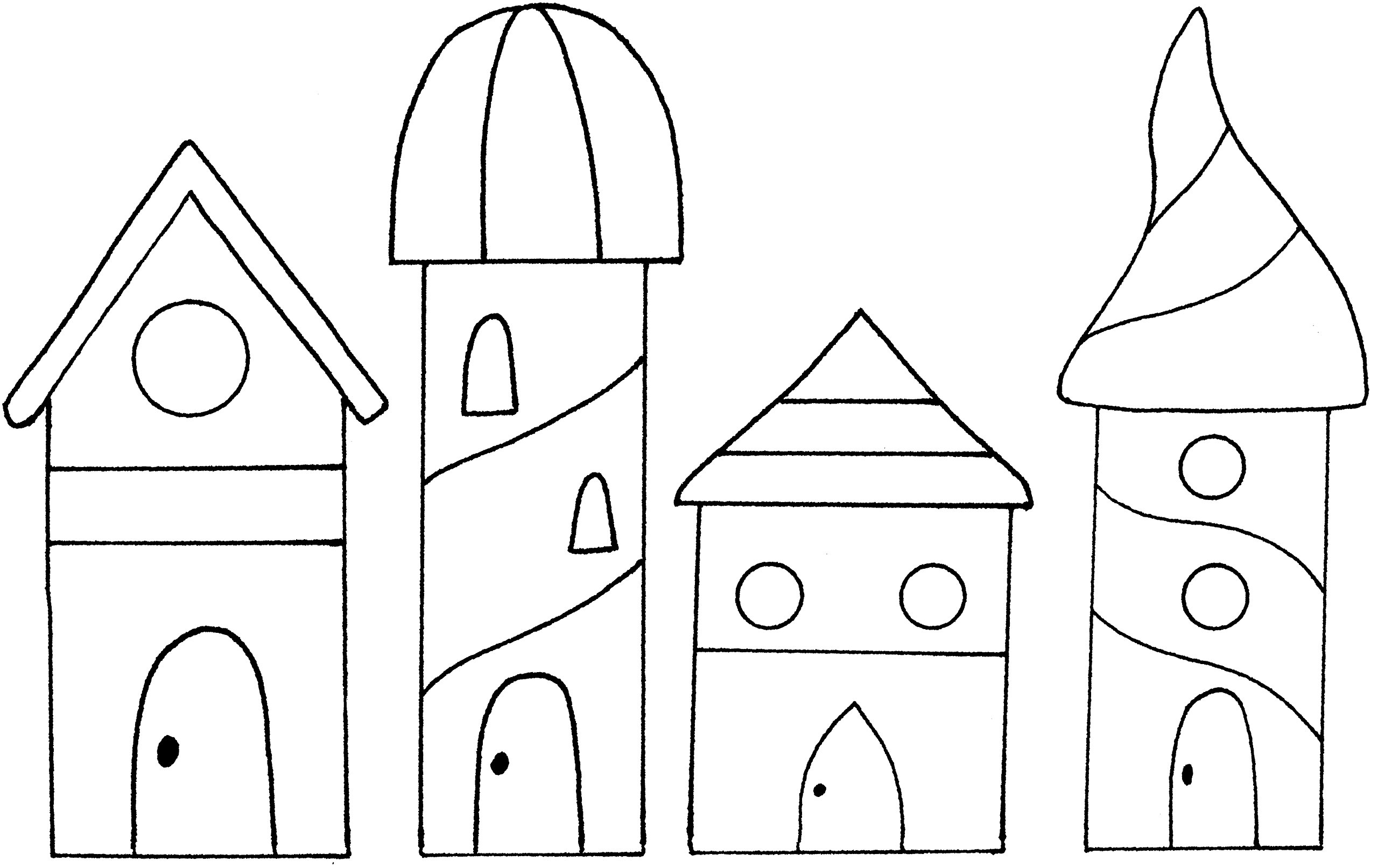 Sweet Dixie "Zendoodle Houses" Clear Stamp