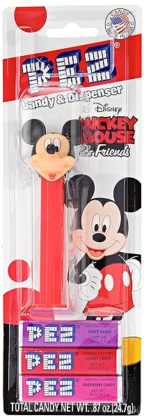 PEZ CANDY MICKEY MOUSE & FRIENDS ASSORTED DISPENSER NET WT .87OZ