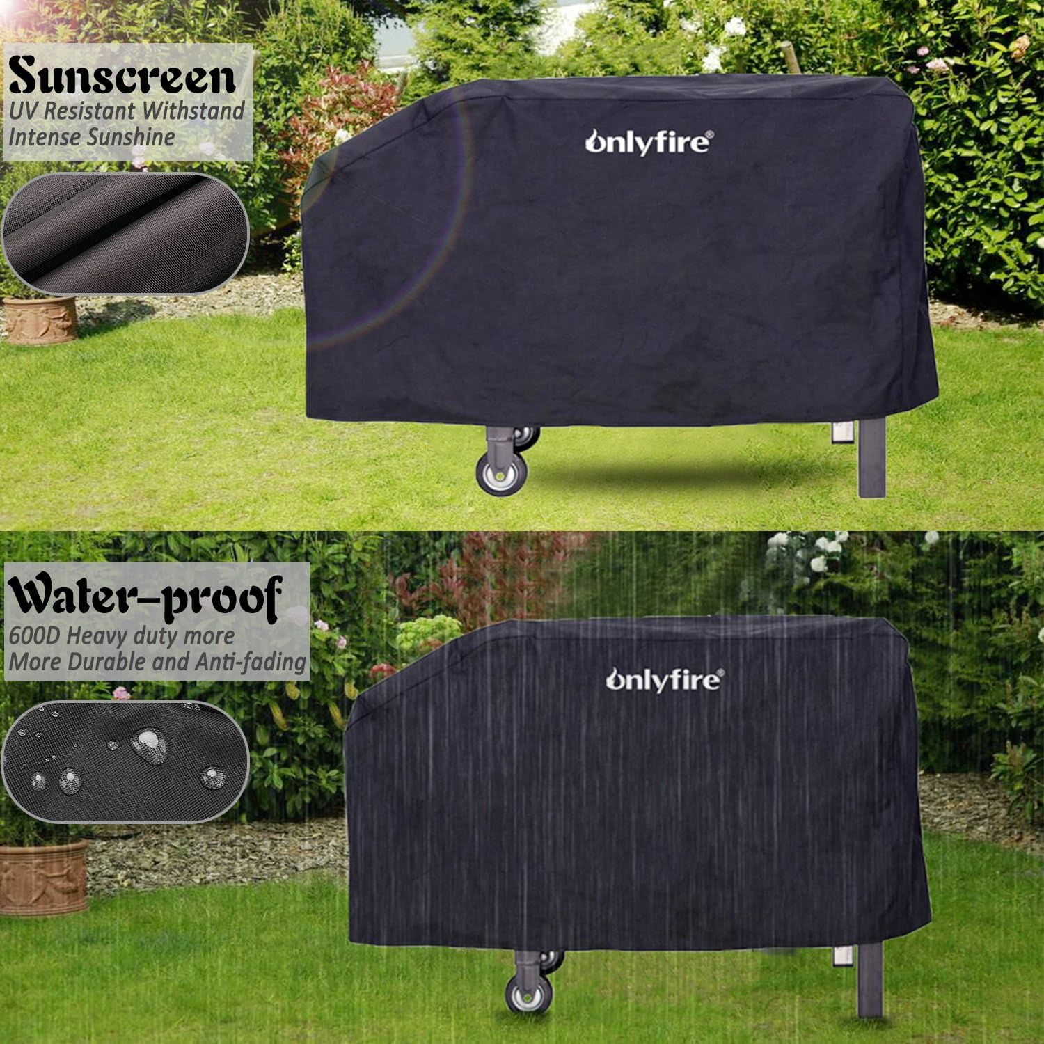 onlyfire 28 Inch Cover Fits for Blackstone Outdoor Cooking Gas Grill Griddle Station : Garden & Outdoor