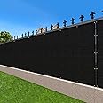 LOVE STORY 8'x26' Fence Privacy Screen Outdoor Mesh Fencing Covers Screen Fence Wind Block with Grommets for Patio Garden Wall Backyard,Black (We Make Custom Size)