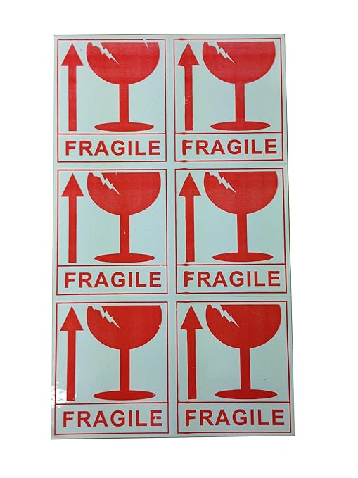 36 LARGE FRAGILE LABELS 8x9cm: Amazon.co.uk: Office Products