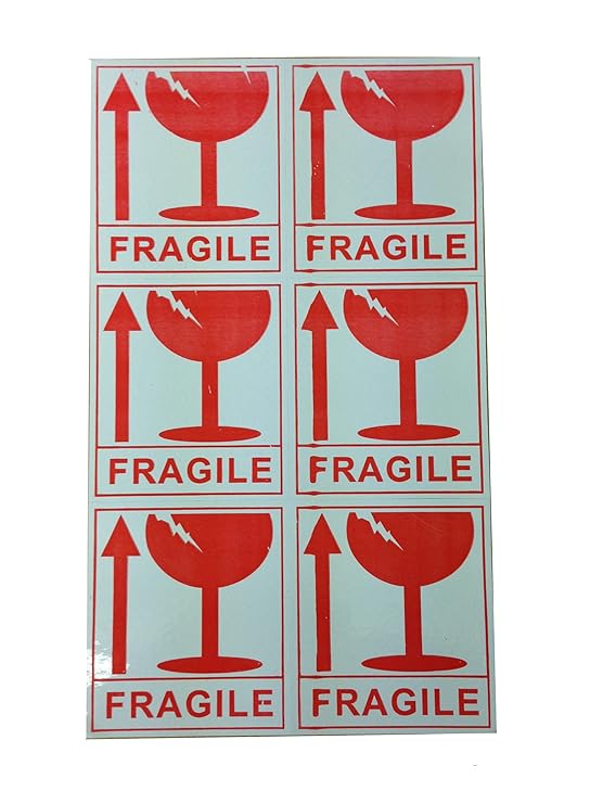 36 LARGE FRAGILE LABELS 8x9cm: Amazon.co.uk: Office Products