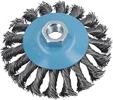 AB Tools 4 Pack Twist Knot Wire Brush Wheel 115mm M14 for Angle Grinder TE242 view 7