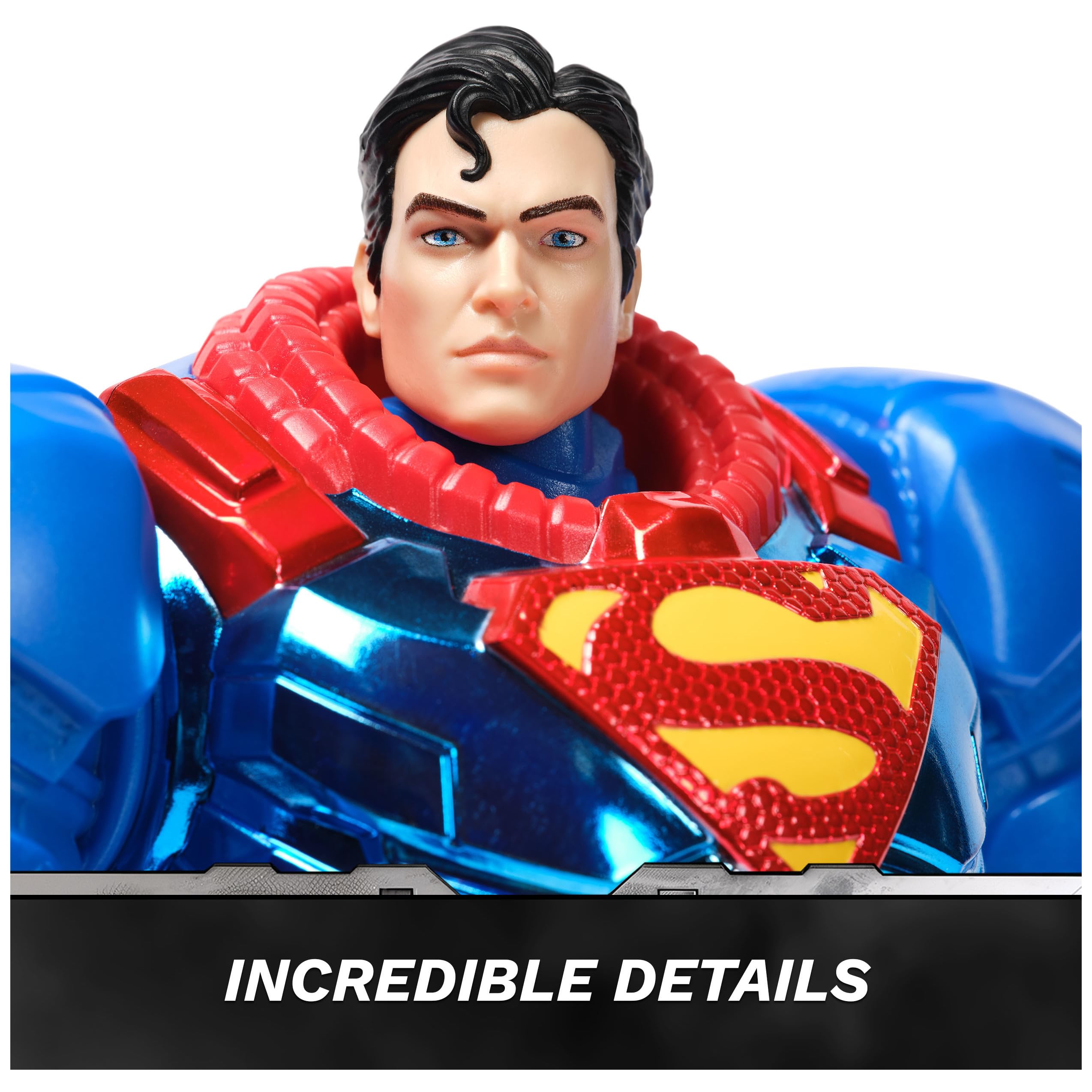 DC Comics, Metal Force Superman Action Figure, 12-Inch Extra Large Super Hero Collectible Kids Toys for Boys and Girls Ages 4 and Up
