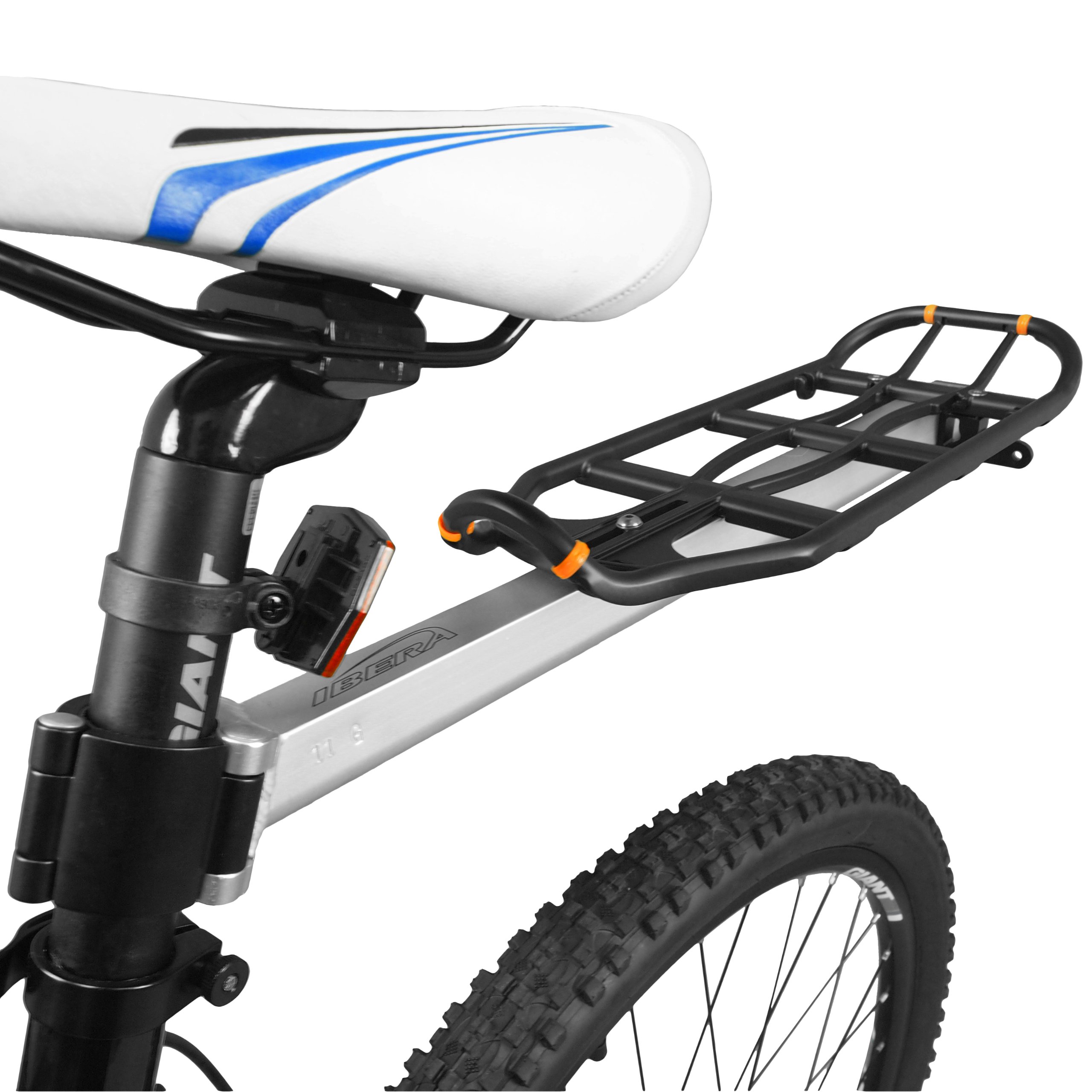 Ibera PakRak Bicycle Seatpost-mounted Commuter Carrier - Rear Cargo Rack, Easy Quick-Release System for Panniers