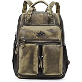 Angel Kiss Backpack Purse for Women Soft Washed Leather Multi Pocket Casual Travel Backpacks&hellip;