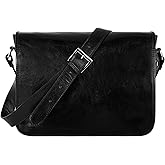 Time Resistance Leather Messenger Bag for Men, Handmade Crossbody Bag, Shoulder Bag Made in Italy