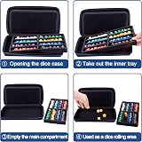 SIQUK Dice Storage Case Organizer with Removable Tray and Handle Holds 8 Dice view 5