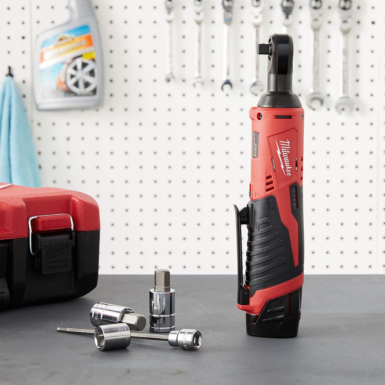 Milwaukee 2457-20 M12 Cordless 3/8" Sub-Compact 35 ft-Lbs 250 RPM Ratchet w/ Variable Speed Trigger (Battery Not Included, Power Tool Only): Industrial & Scientific