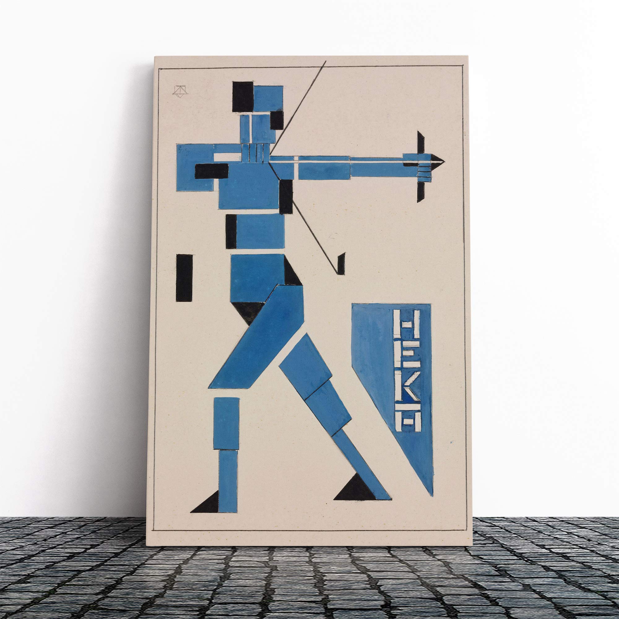 Theo Van Doesburg Archer Canvas Print | Gallery Wrapped 30mm Frame Wall Art | 20x14 inches | Ready to Hang | Modern Picture | Living Room Bedroom Lounge Office