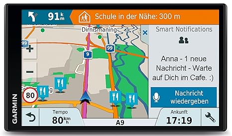 Garmin DriveSmart 61 LMT-D CE Navigationsgerät (17,65 cm (6,95 Zoll) Touchdisplay, Zentraleuropa (Traffic via DAB+ oder Smart