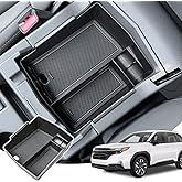 X-TKER Center Console Organizer Tray Compatible with Subaru Forester 2025 Accessories, Middle Console Organizer for 2025 Forester Interior Accessories Armrest Storage Box Secondary Compartment, Black
