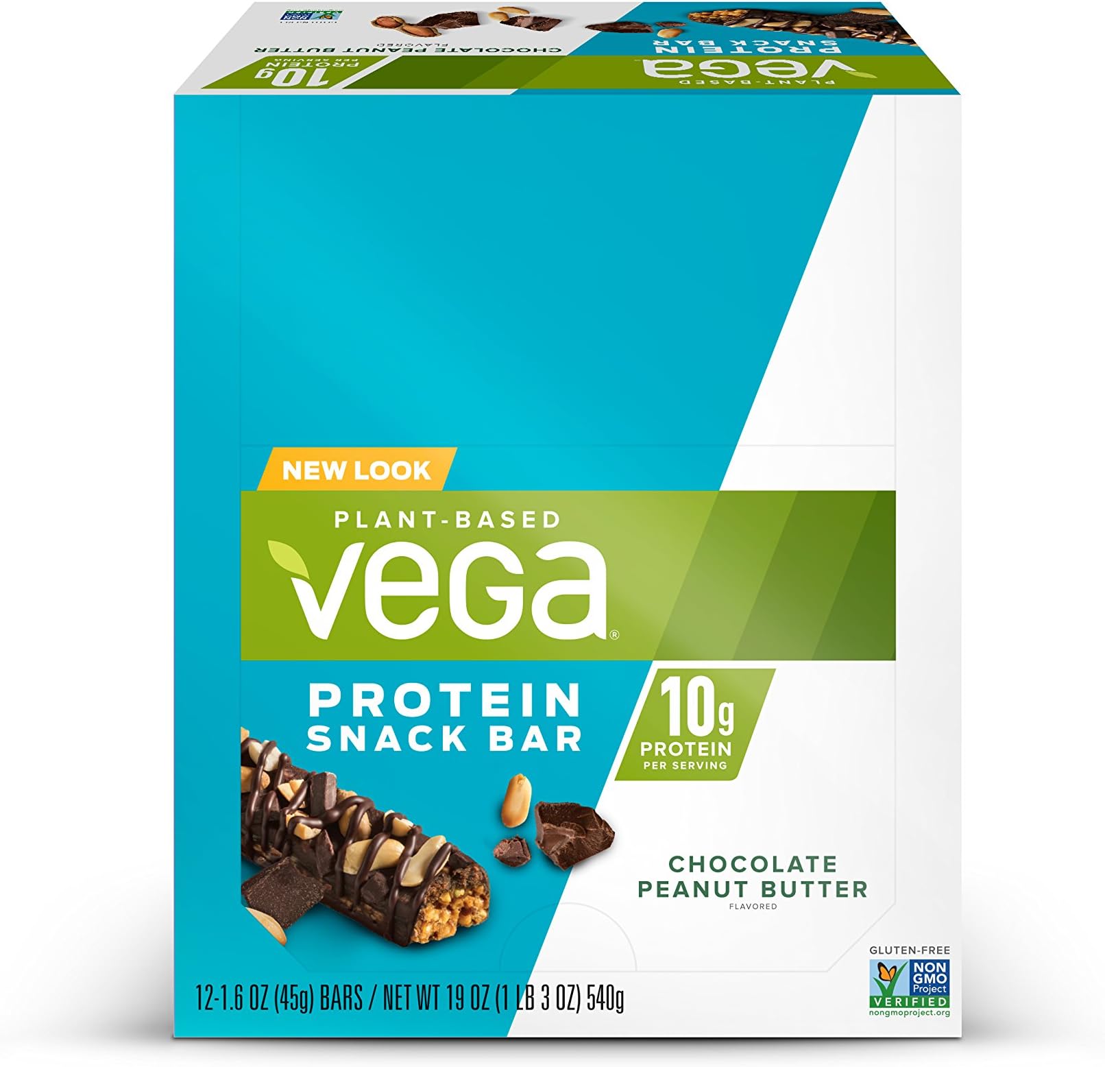 Vega Protein Snack Bar, Chocolate Peanut Butter, 12 Count