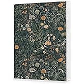 FTKBGHY Floral Photo Album 4x6, Dark Cottagecore Floral Botanical 18 Pockets Small Picture Memory Book Photo Album Keepsake for Graduation Wedding Anniversary Travel Vacation