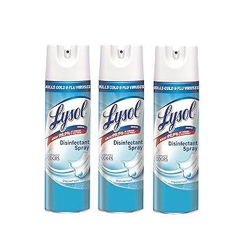 Lysol Disinfectant Spray, Crisp Linen, 19oz (Pack of3)
