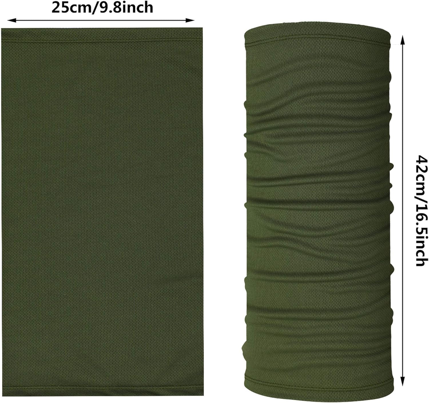 6 Pieces Summer Face Cover UV Protection Neck Gaiter Scarf Sunscreen Breathable Bandana: Clothing