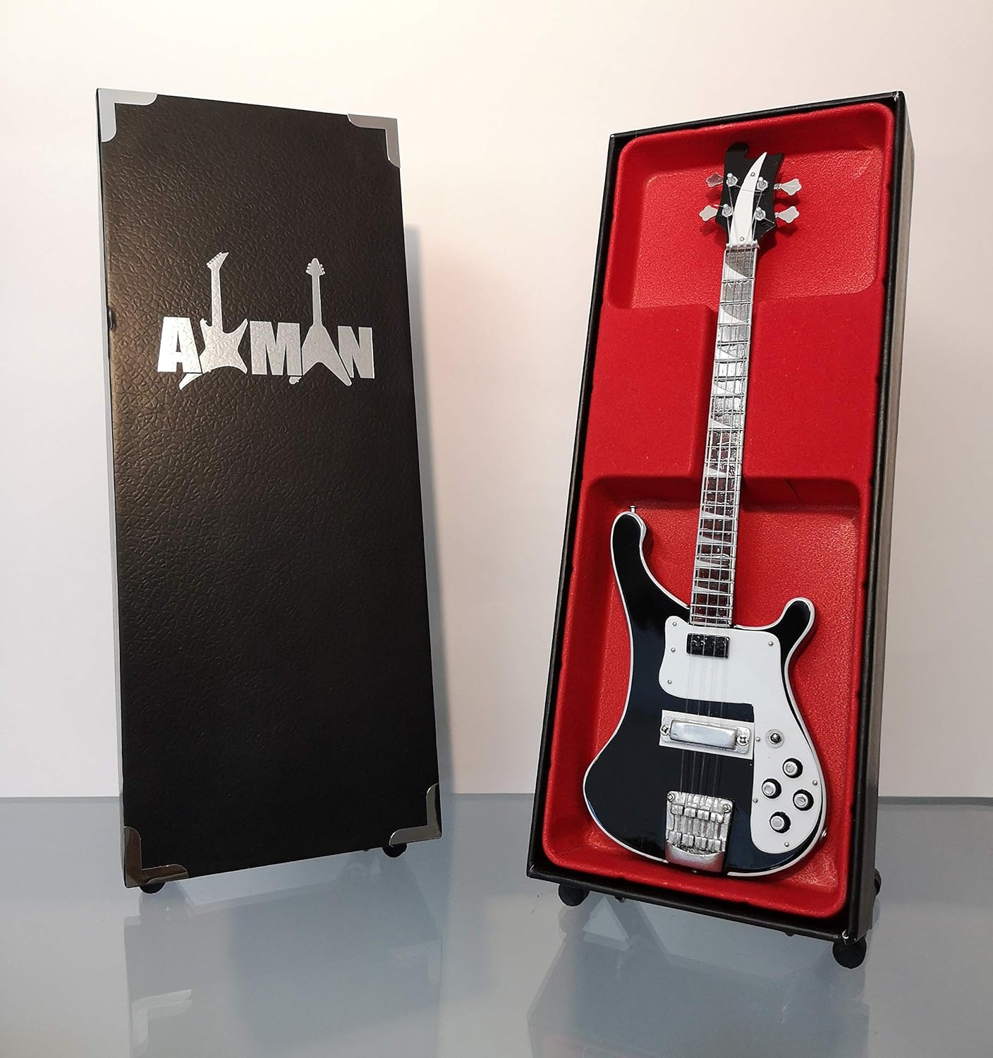 Axman Lemmy Kilminster (Motörhead) Miniature Guitar Replica, Music Gifts, Handmade Ornamental 1/4 Scale, Display Box