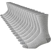 JOYNÉE 8 Pairs Mens Crew Cushion Socks Work Athletic Running Socks Casual Breathable Socks for Men,Sock Size:10-13