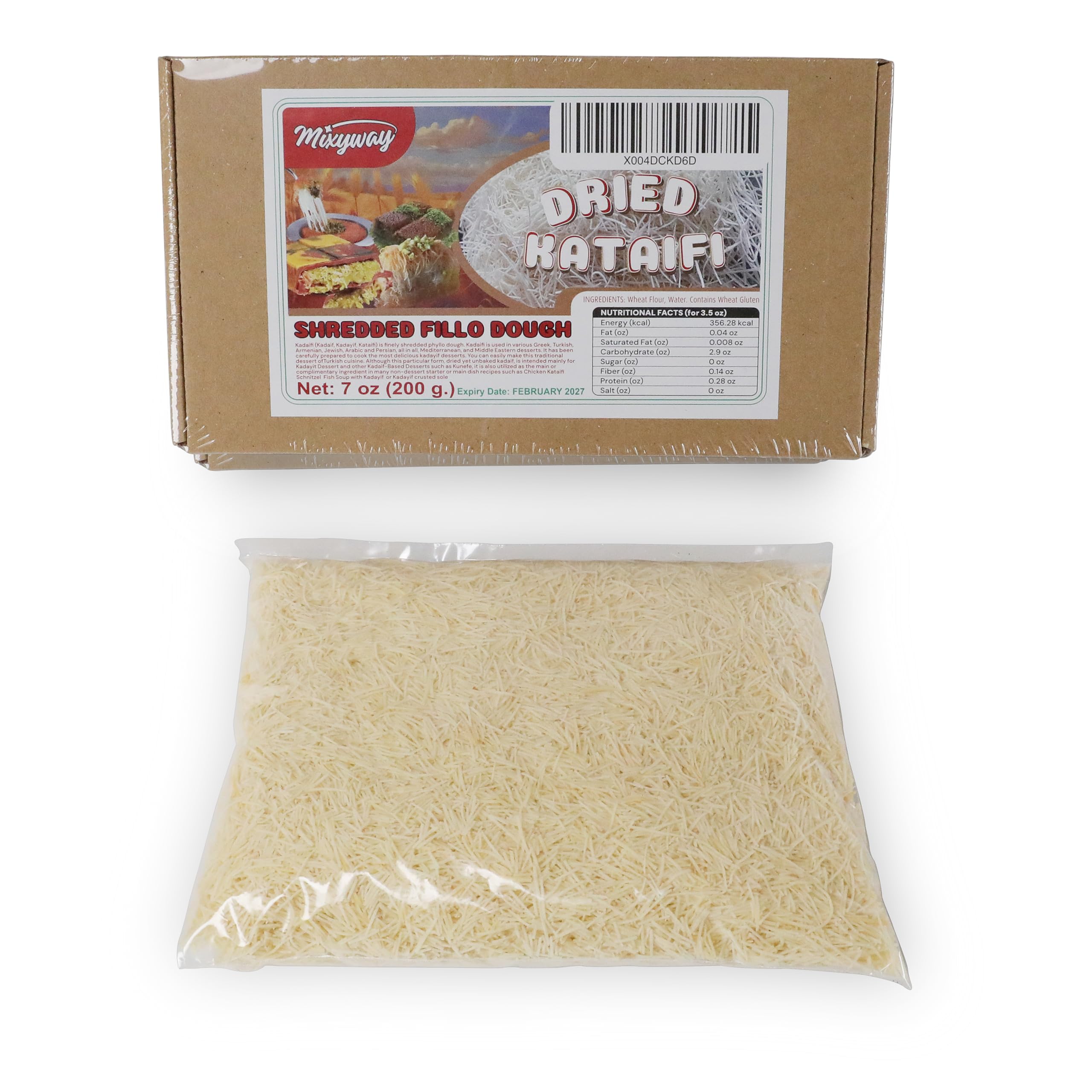 Kataifi Shredded Fillo Dough 7 Oz (200 gr.) for
