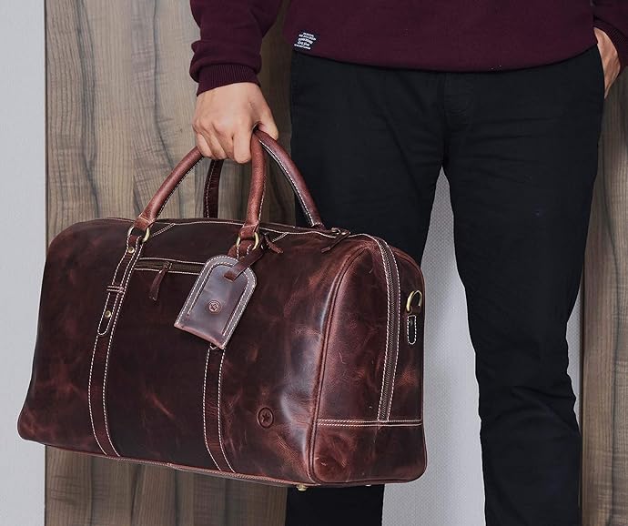 金盒特价 Aaron Leather Goods ASTER II 纯手工制作 行李包 旅行包 7.1折$99.99 两色可选 海淘转运到手约￥915