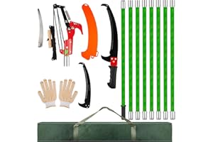 Pole Saw, 26ft Manual Pole Saw, WIRMEVI 14 Pcs Lightweight Tree Trimmers Long Handle Pruner Set, Sharp Durable Tree Pruner Pole Saw for Trimming Palm, Pear Tree, Fir Tree, Other High Trees and Shrubs