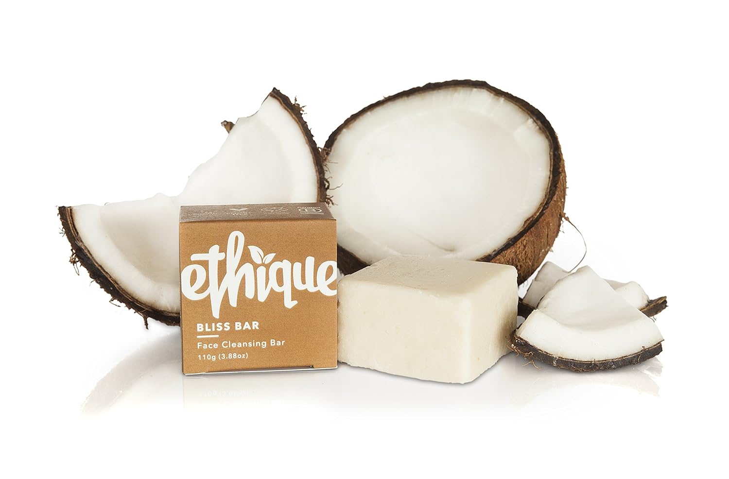 Ethique Eco-Friendly Face Cleansing Bar for Normal-Dry Skin, Bliss Bar - Sustainable Natural Facial Cleanser, Soap Free, Plastic Free, Vegan, Plant Based, 100% Compostable and Zero Waste, 3.88oz: Beauty