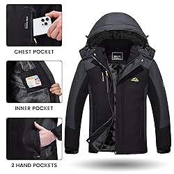 TACVASEN Winter Jacket Men Fleece Coat Mens