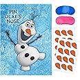 Eazyco Froze Party Supplies, Pin The Nose on Olaf, Froze Party Games, Large Poster 24PCS Nose Stickers for Frozen Theme Birth