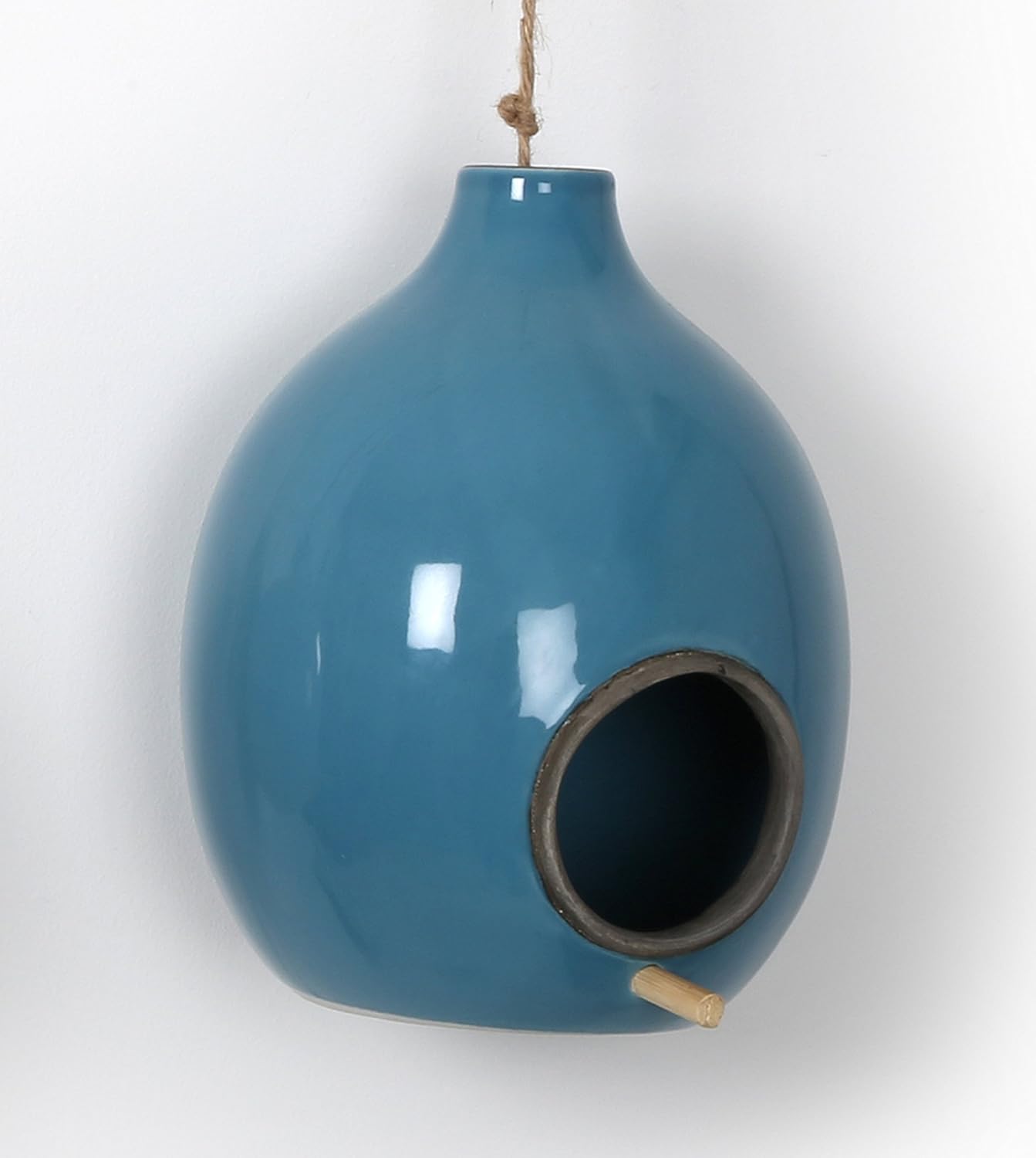 Attractive Large Ceramic Bird Feeder Blue Amazon Co Uk Kitchen