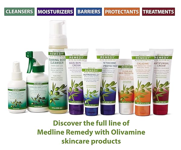 MEDLINE REMEDY OLIVAMINE CALAZIME SKIN PROTECTANT PASTE CREAM, USED WITH DRY CHAPPED FROM DIAPER RASH, INCONTINENCE, DERMATITIS, PSORIASIS, BURNS, BITES, WHITE, 4 OZ