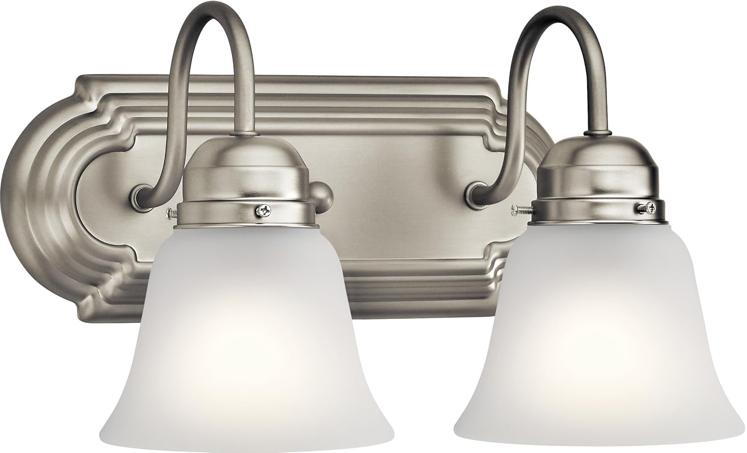 Kichler Lighting 5336NIS Two Light Bath, Brushed Nickel