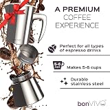 bonVIVO Moka Pot 2 Cup Intenca Stainless Copper Finish Espresso Maker view 2