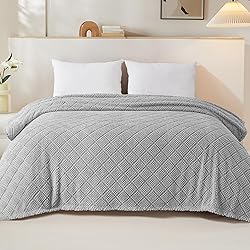 Whale Flotilla Fuzzy Fleece King Size Blanket for