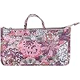 BTSKY Printing Handbag Organizers Inside Purse Insert - High Capacity 13 Pockets Bag Tote Organizer with Handle (Peony)