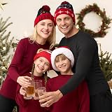 Giggling Getup Santa Hat Premium Red Velvet Plush Pom Pom One Size Adult Kids view 9
