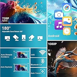 Iconiotk Mini Portable Projector 4K Supported 720P