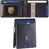 muchth Wallet for Men RFID Blocking Leather Bifold Slim Minimalist Front Pocket Credit Card Holder with Gift Box