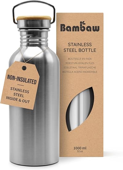 Bambaw Non-Insulated 1000ml Steel Bottle