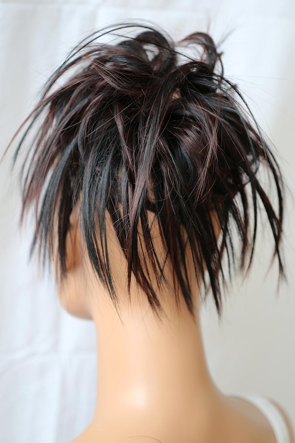 CAISHA XXL Jumbo Hairpiece Scrunchy Updo Bridal Hairstyle Messy Hair Tie Brown Black Mix G24F, brown black mix #1H6A G24F - Image 3