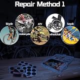 Ghguole Bike Tire Patch Repair Kit 57pcs Patch Levers Storage Case Road MTB view 7