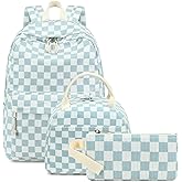 Bluboon School Backpack Set Girls Womens Laptop Bookbag Casual Daypack Fits 15 inch Laptop with Lunch Tote Bag and Pencil Bag