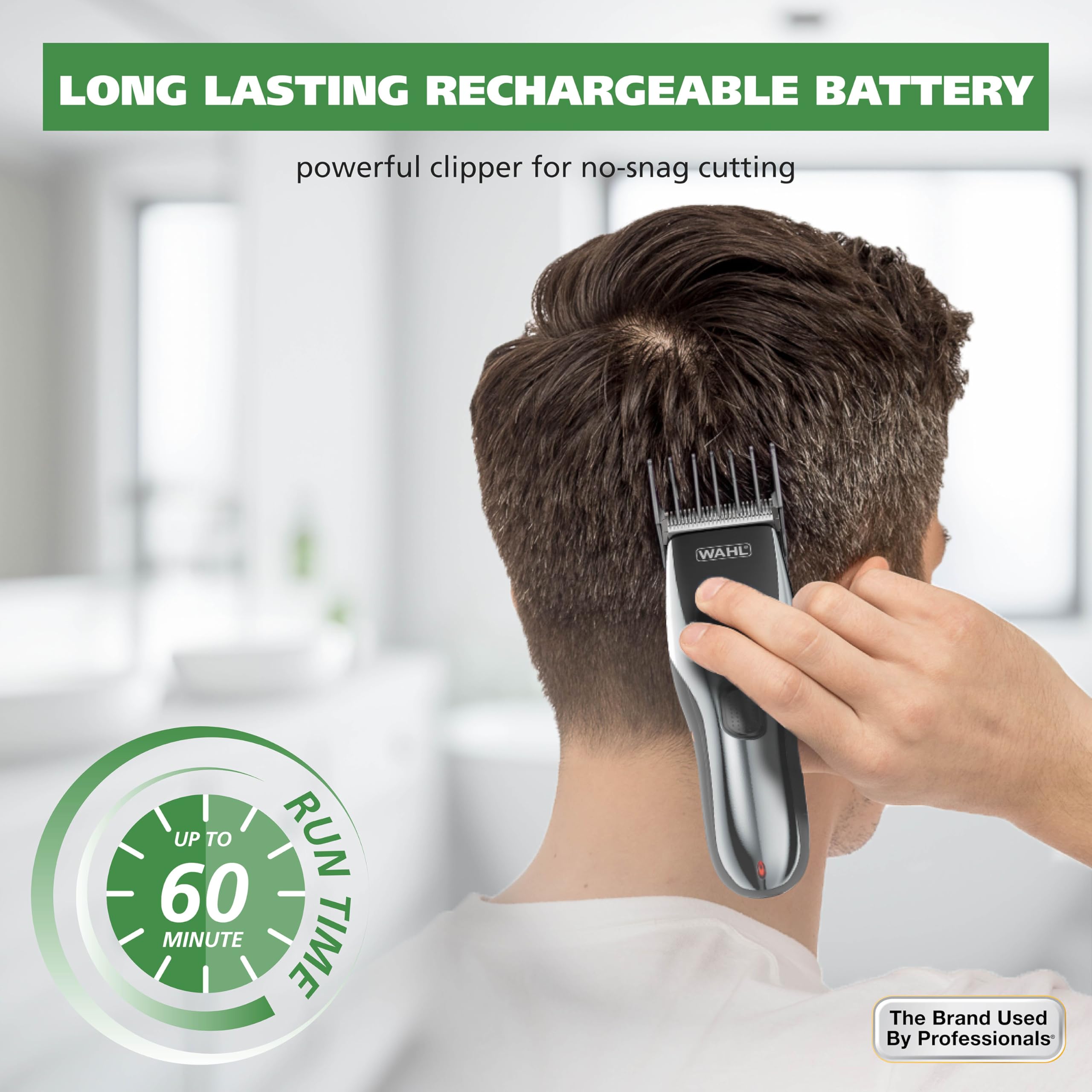Wahl Clipper Rechargeable Cord/Cordless Haircutting & Trimming Kit for Heads, Longer Beards, & All Body Grooming - Model 79434
