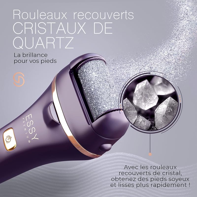 Lime à Pieds Électrique avec 5 Rouleaux de Rechange (Violette)