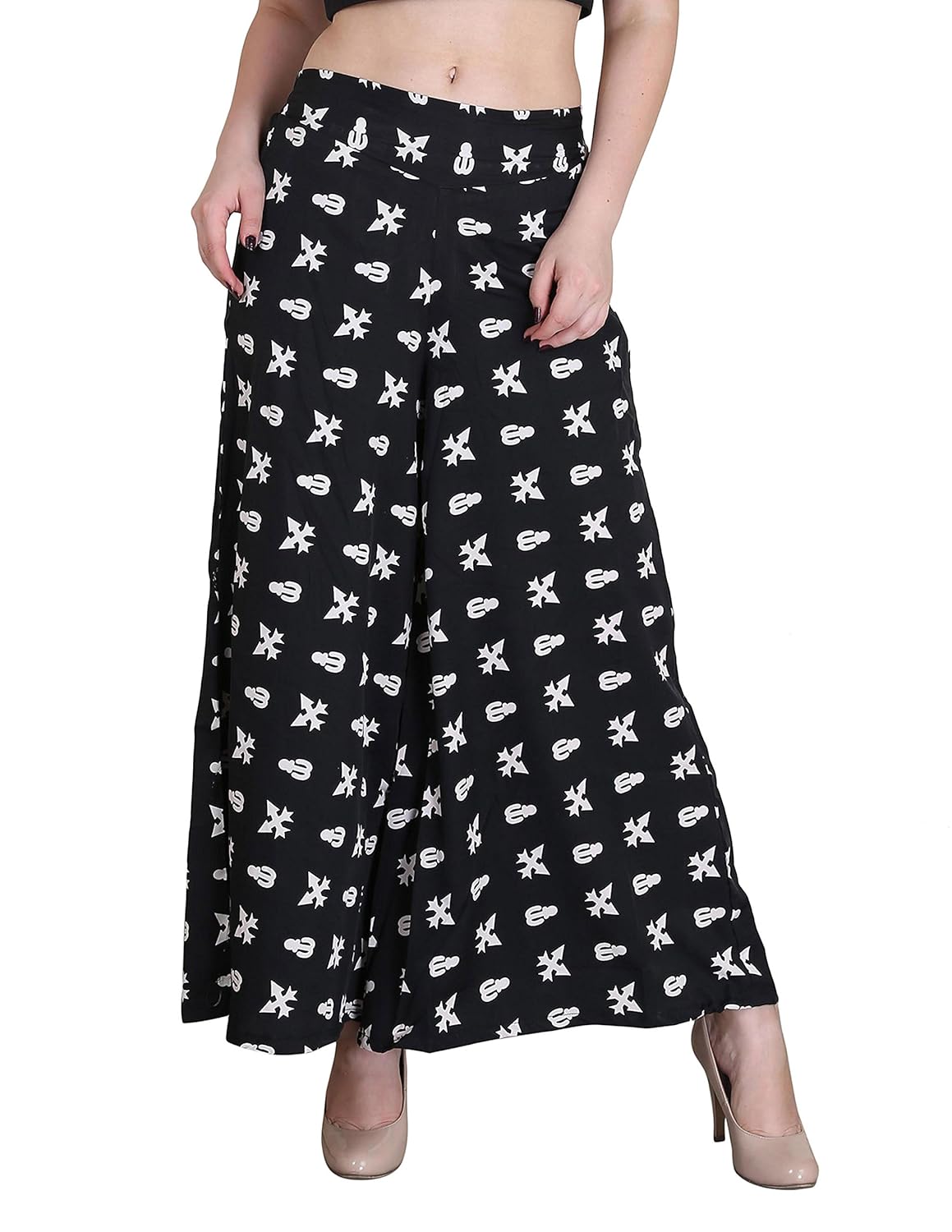 myshka women's crepe palazzos