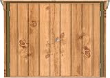Duramax 2 Bike Metal Storage Shed Garden Shed Woodgrain Lockable Doors view 4