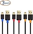 Cable Matters 3-Pack, Gold Plated Hi-Speed USB 2.0 Type A to Mini-B Cable in Black 3 Feet